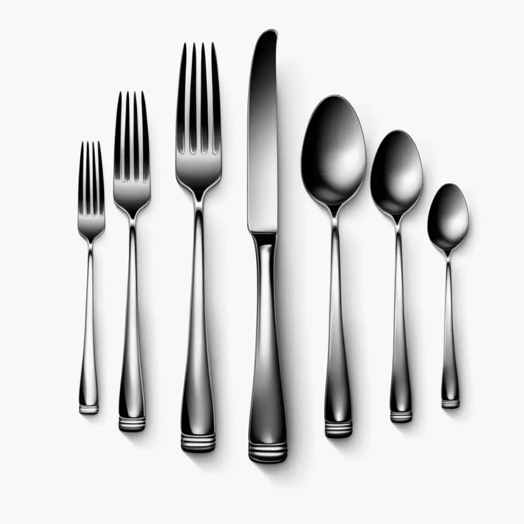 Realistic Illustration of a Cutlery Fork on a White Background