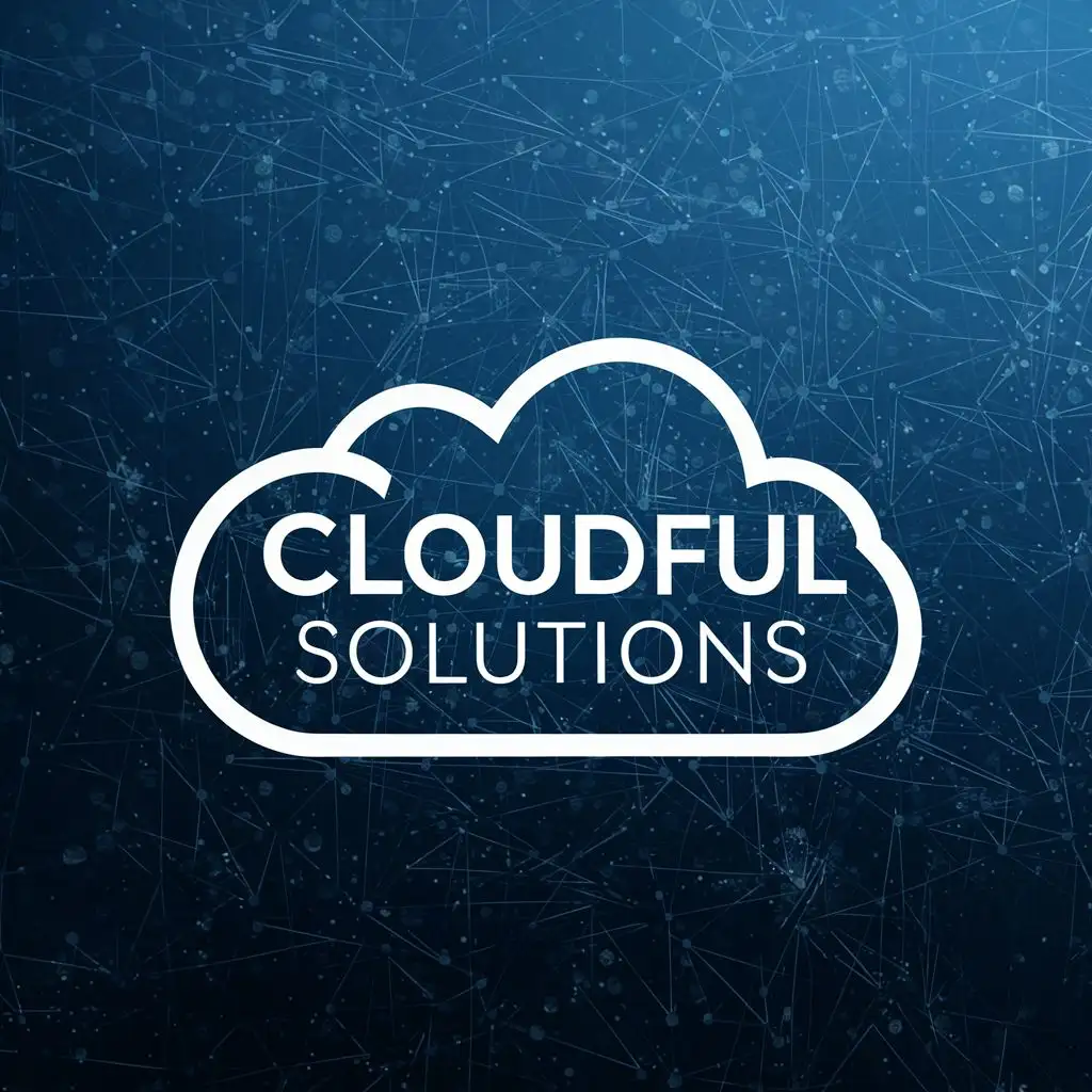logo, cloud, with the text "cloudful solutions", typography, be used in Technology industry