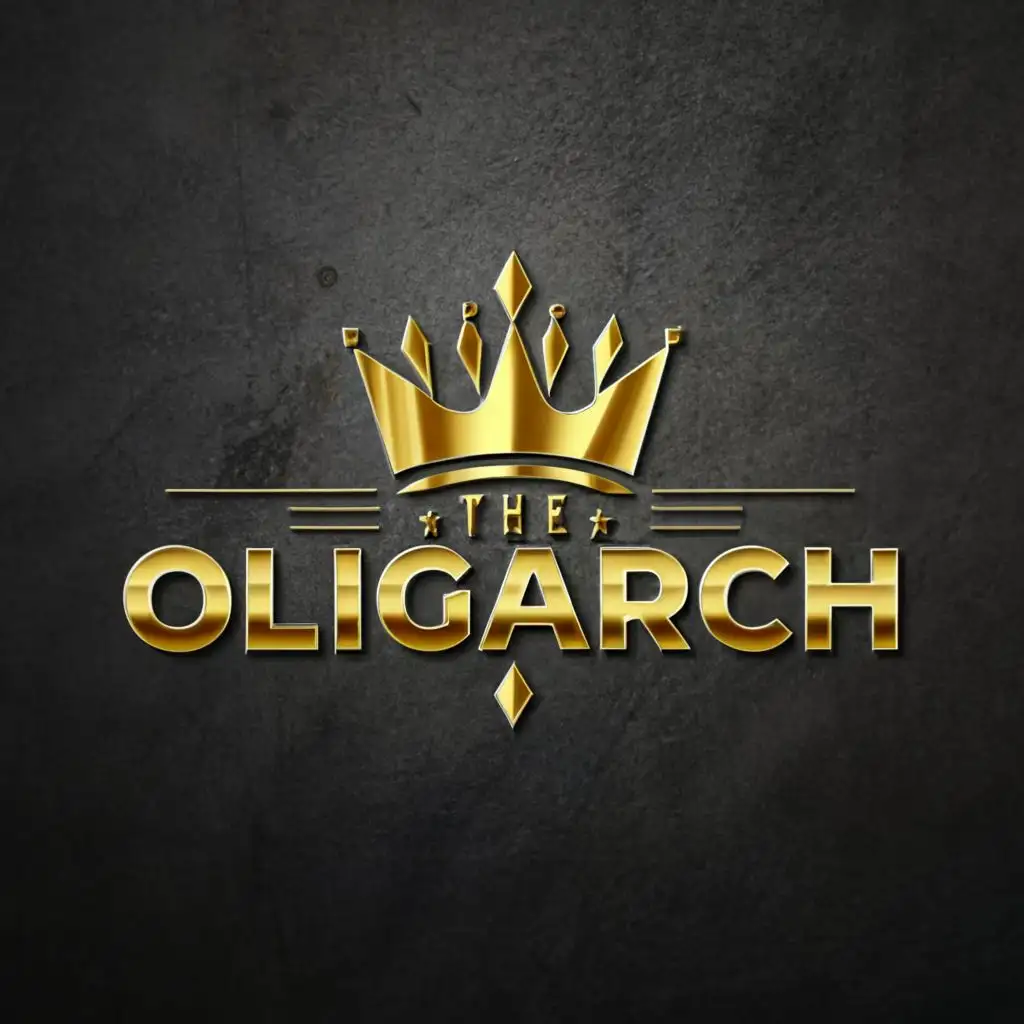 a logo design,with the text "The oligarch", main symbol:gold,Moderate,be used in Entertainment industry,clear background