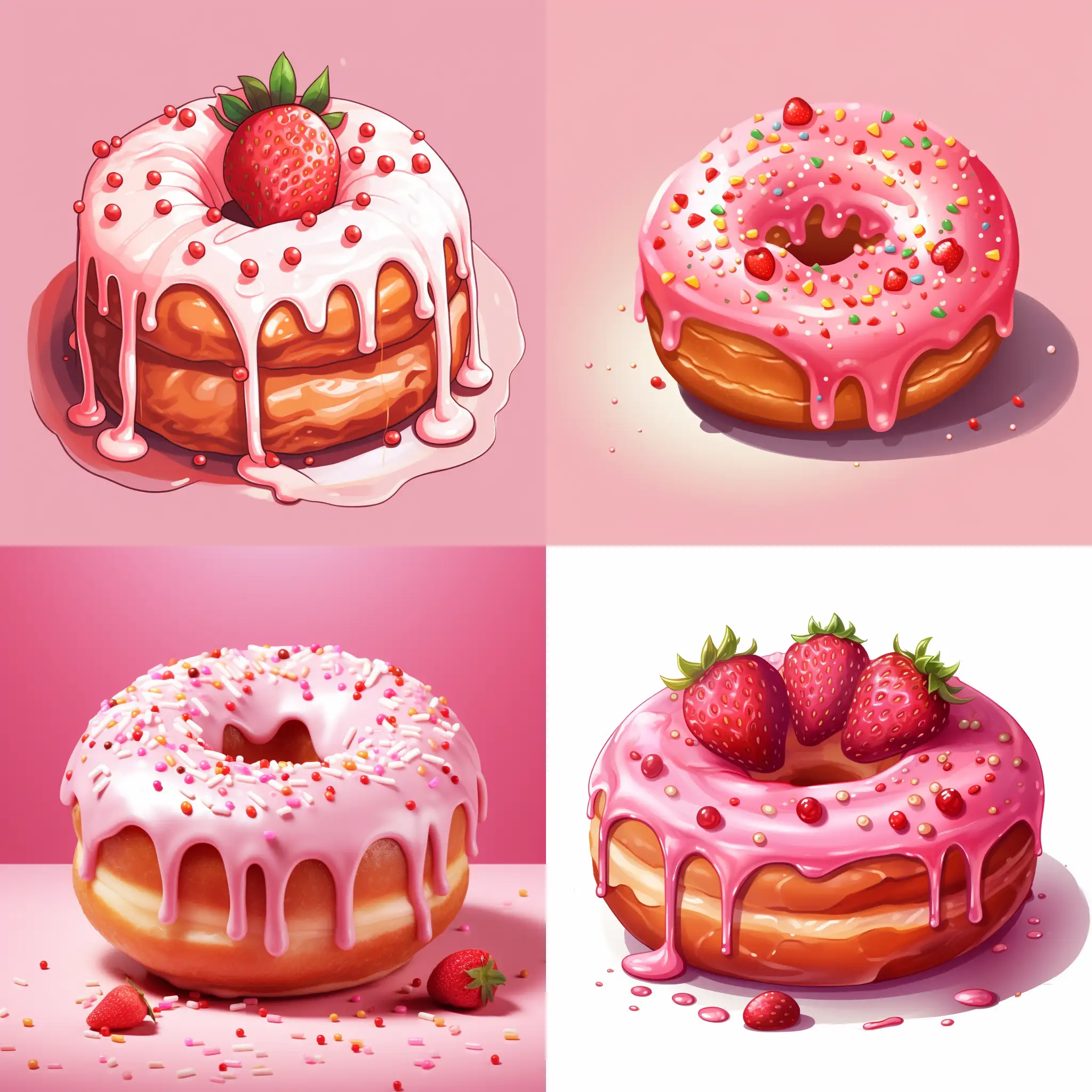 Delicious-Strawberry-Juicy-Donut-with-Sprinkles-Irresistible-Sweet-Treat