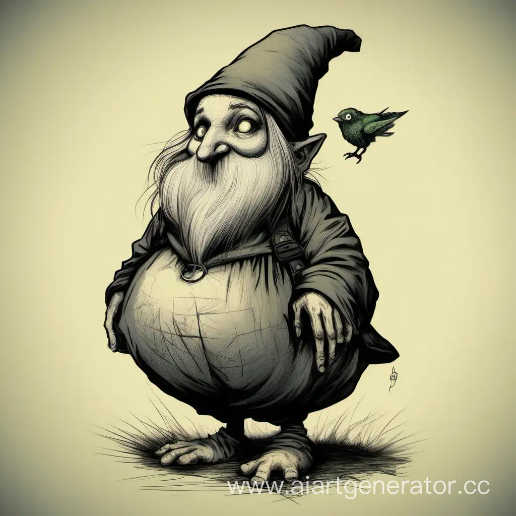 Creepy-Psychedelic-Bird-Gnome-Interfering-with-Night-Affairs