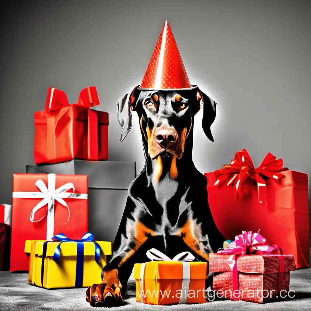 Celebrating-Dobermans-Birthday-with-Presents-and-Guests