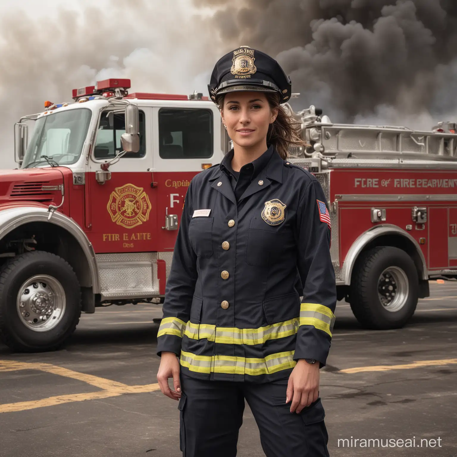 Female Captain Leading the Fire Department