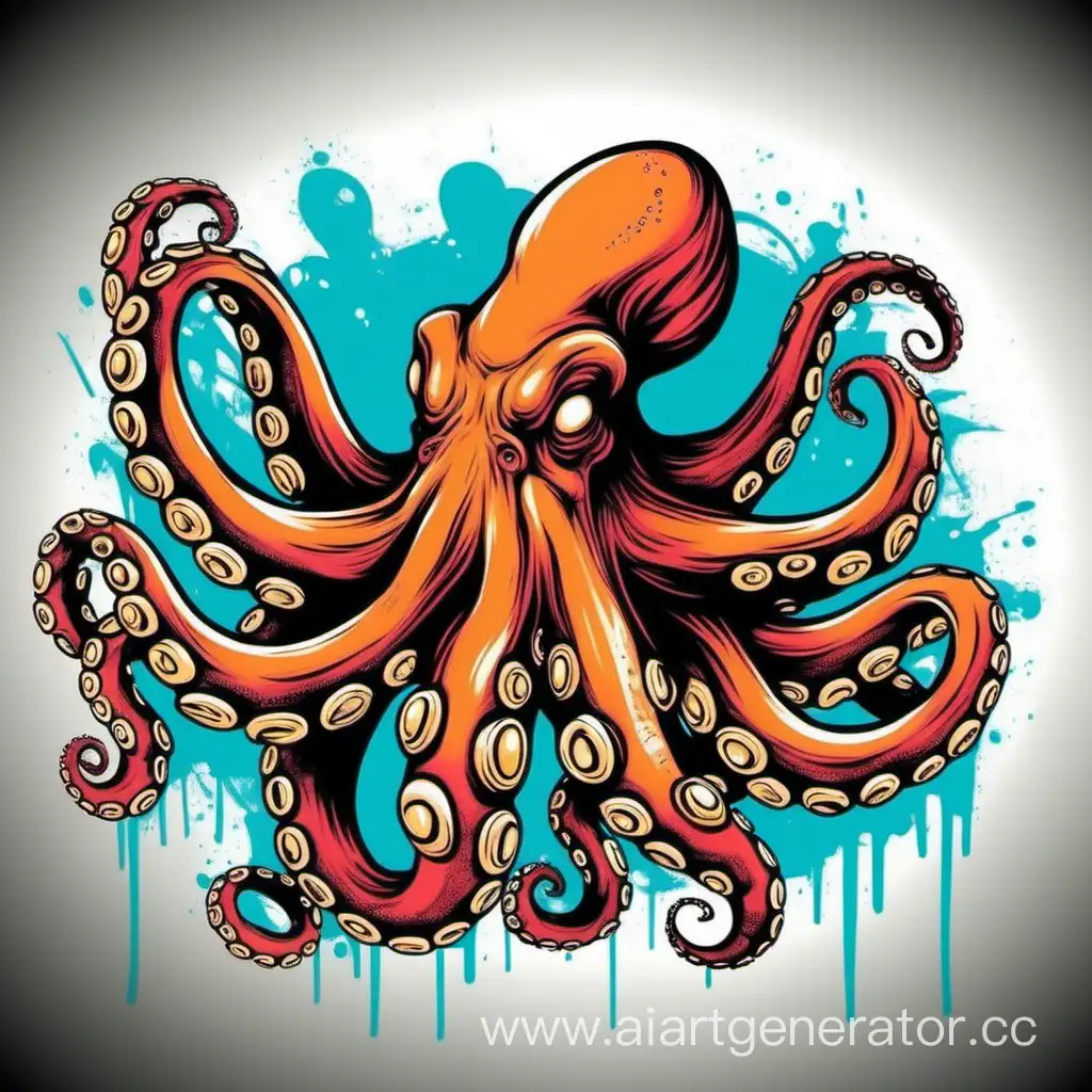 Vibrant-Graffiti-Octopus-Artwork