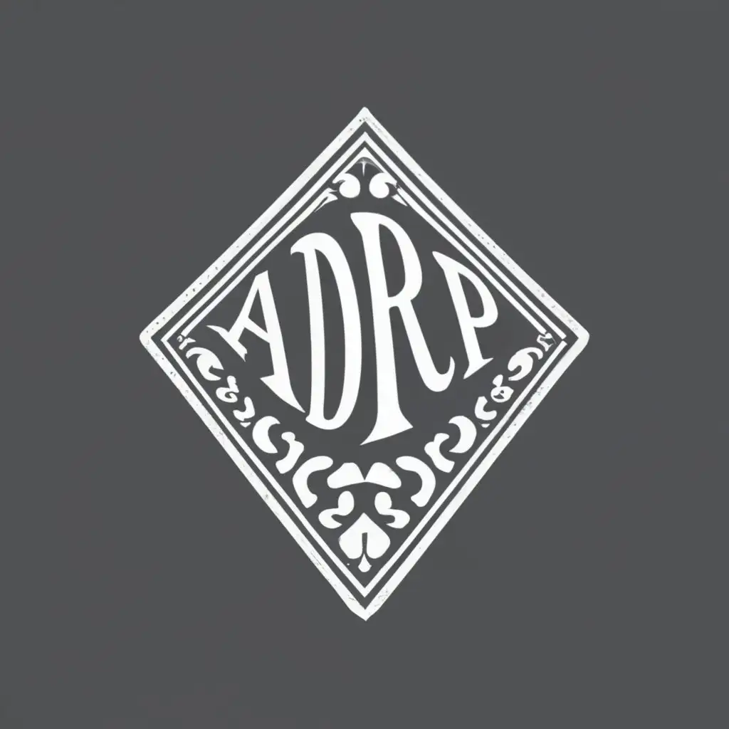 logo, white bandana, with the text "ADRP", typography, be used in Technology industry