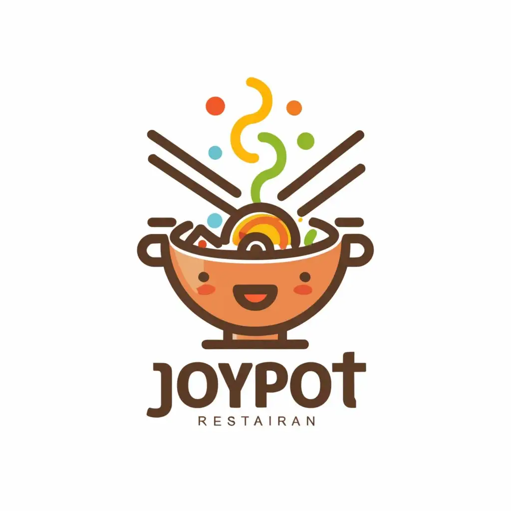 LOGO-Design-for-JoyPot-Playful-Hotpot-Delights-with-Colorful-Ingredients-and-Happy-Diners