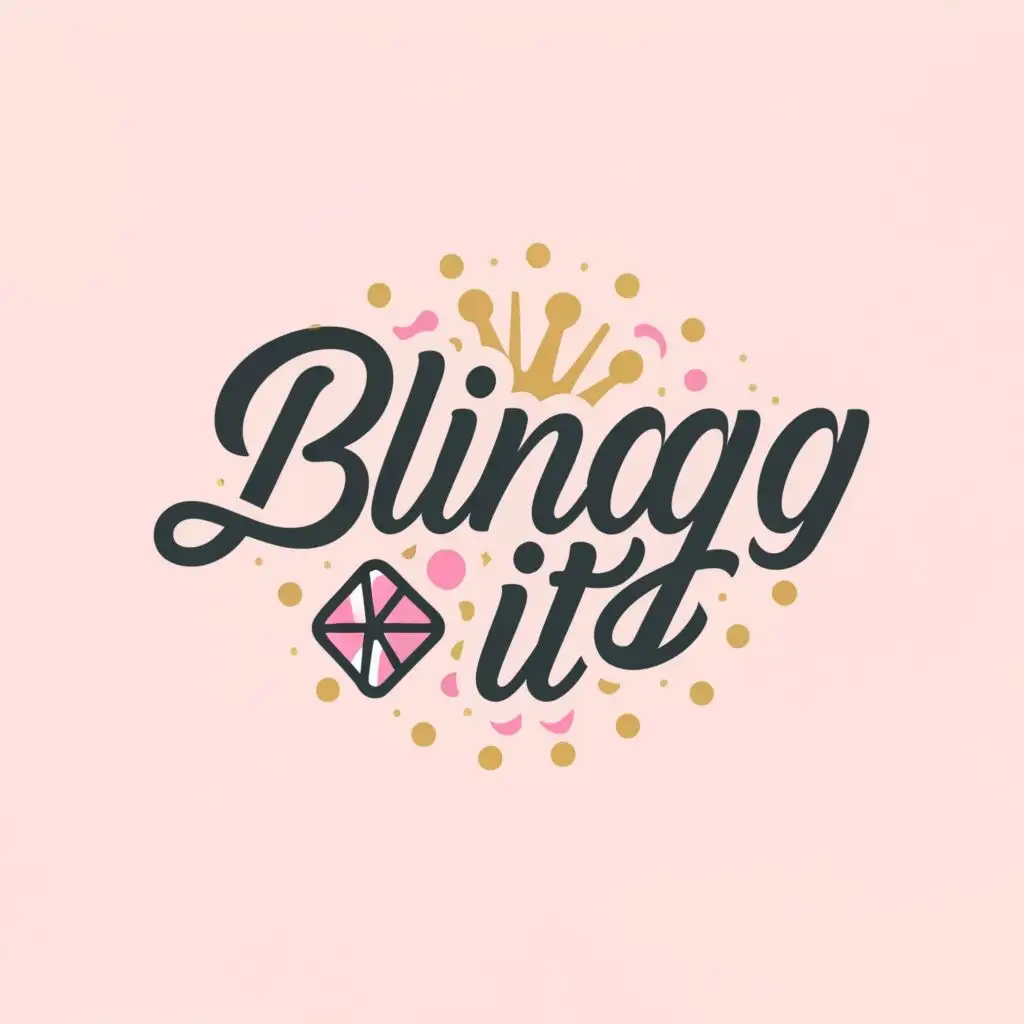logo, Blingg IT, with the text "Blingg IT", typography, be used in Beauty Spa industry