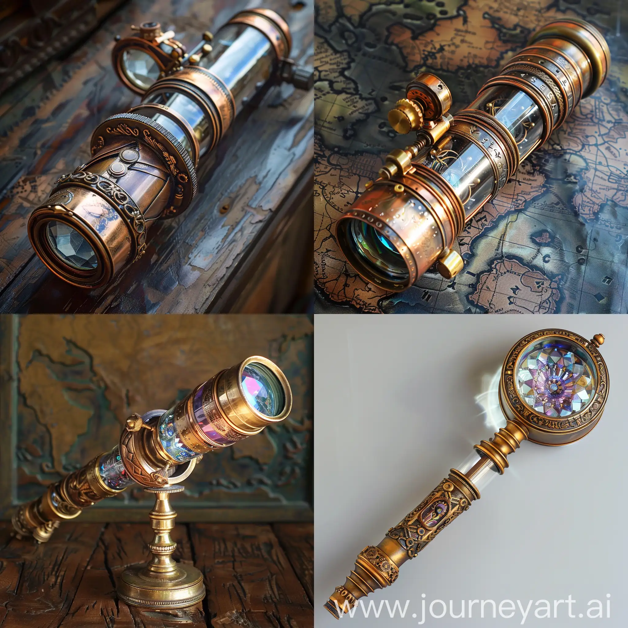 Steampunk-Kaleidoscope-and-Spyglass-with-Intricate-Gears-and-Brass-Finish