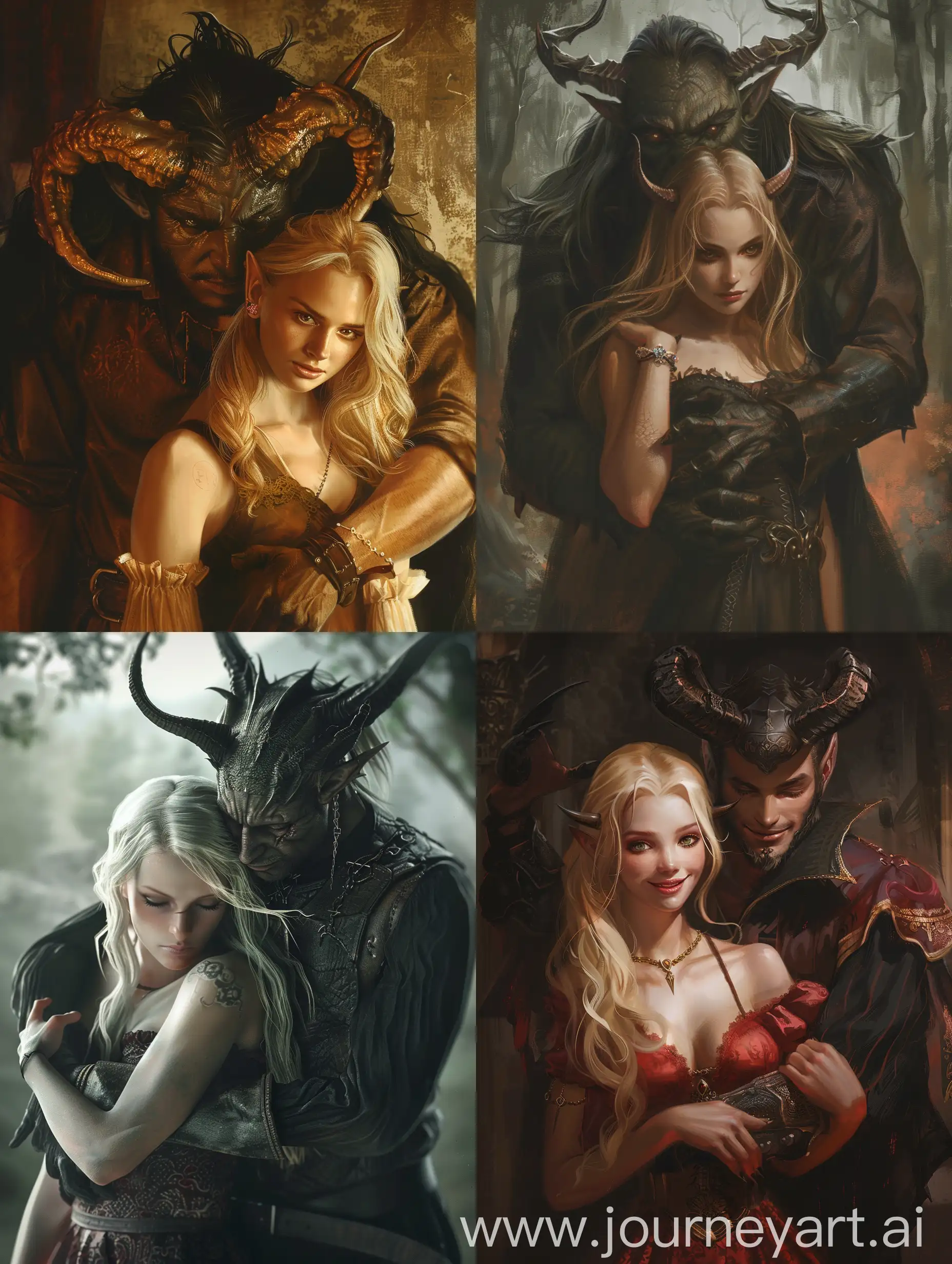 Blonde-Girl-Embraced-by-Demon-Man-in-Fantasy-Setting