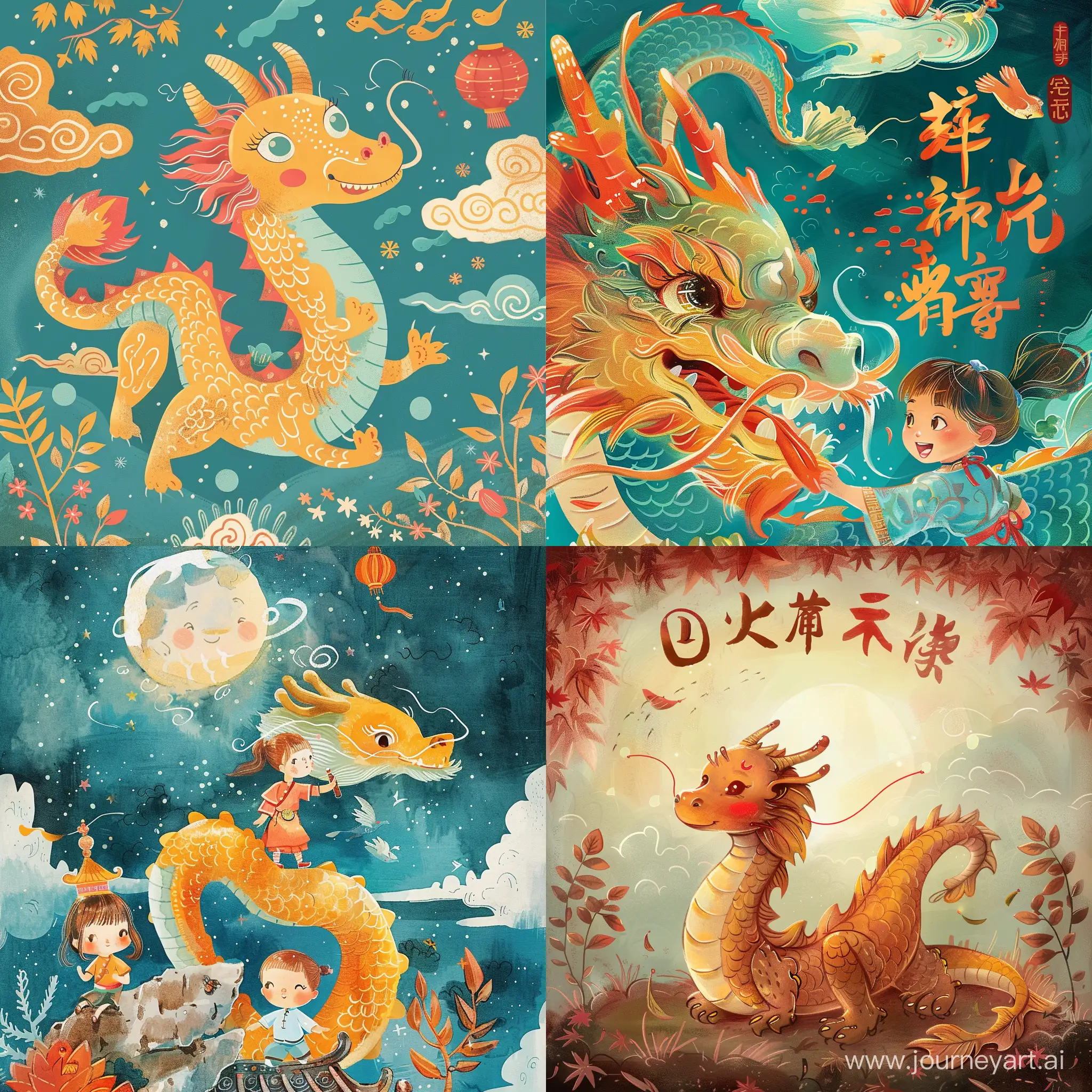 Colorful-Year-of-the-Dragon-Poster-for-Children