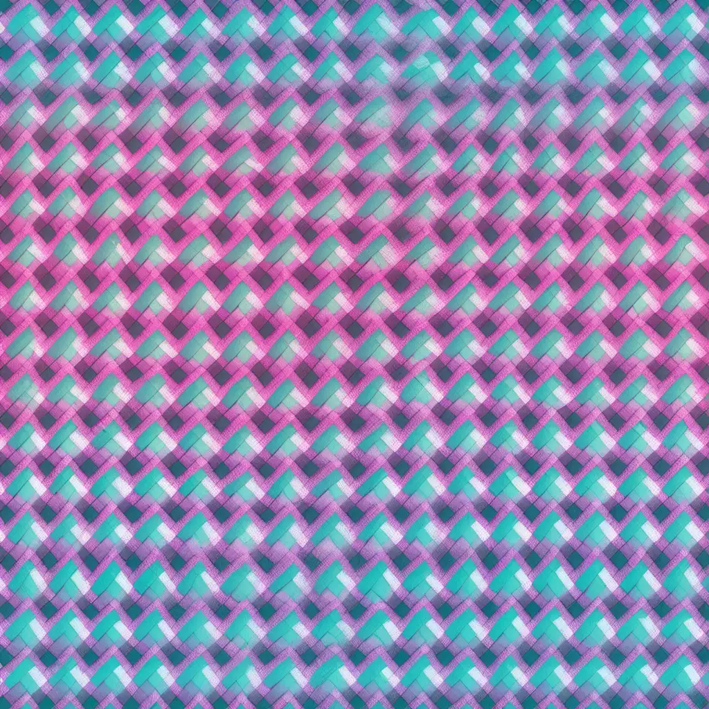 Cyan, pink, aqua blue Criss Cross pattern