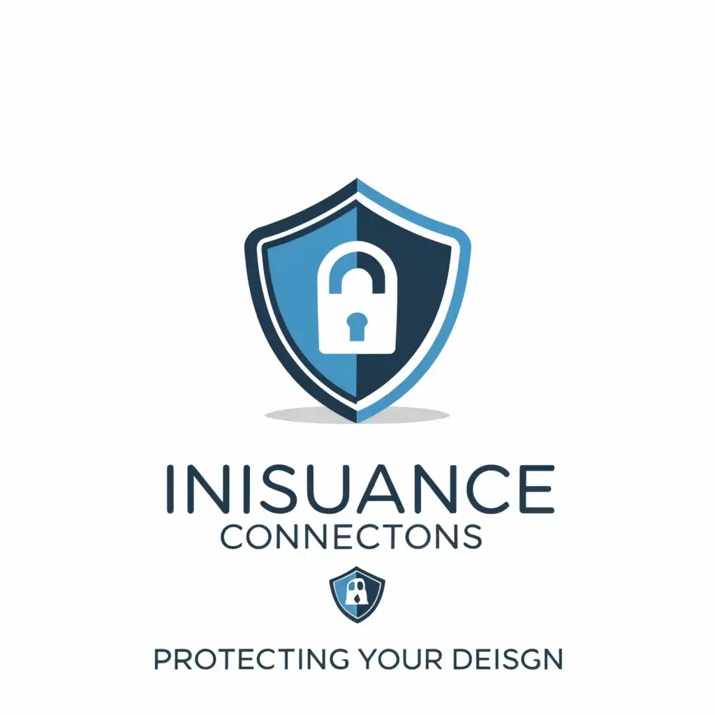 a logo design,with the text "Insurance Connections", main symbol:Shield,Moderate,clear background