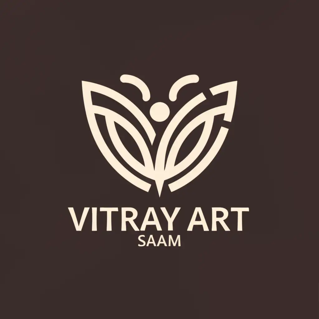 a logo design,with the text "Vitray Art Sam", main symbol:A butterfly,Moderate,be used in Entertainment industry,clear background
