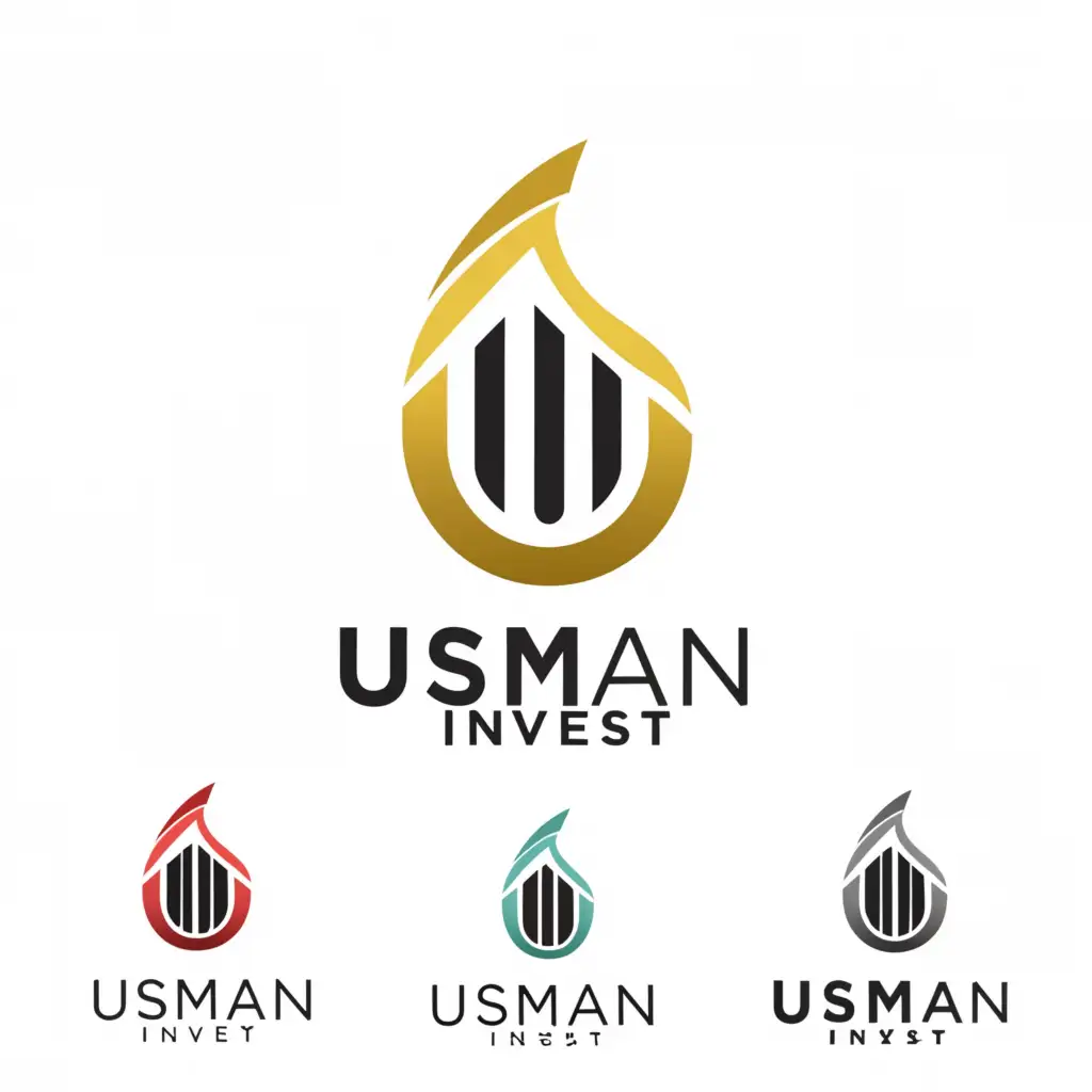 a logo design,with the text "Usman Invest", main symbol:Usman,Moderate,clear background