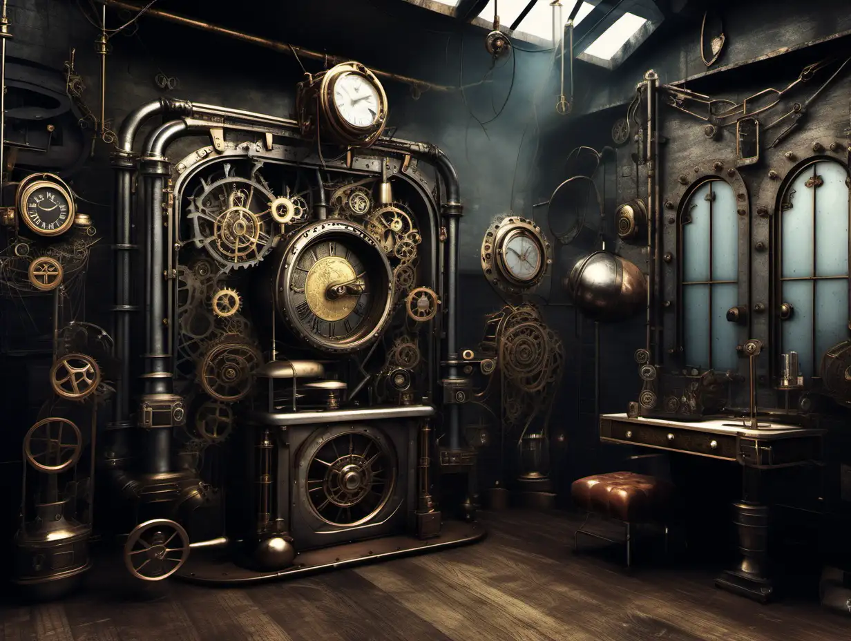 Intricate Steam Punk Goth Background