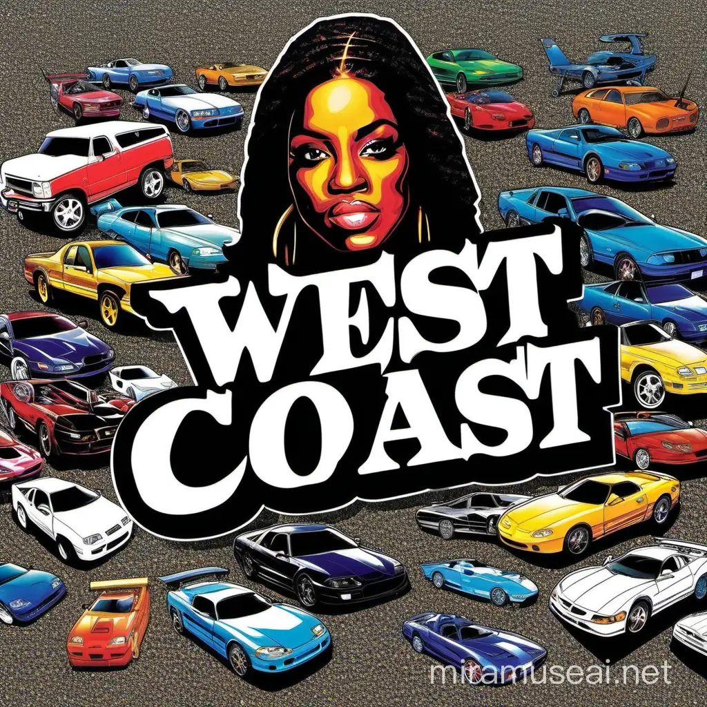 West Coast Hip Hop Album Art Luxury Cars Bling and Fine Models