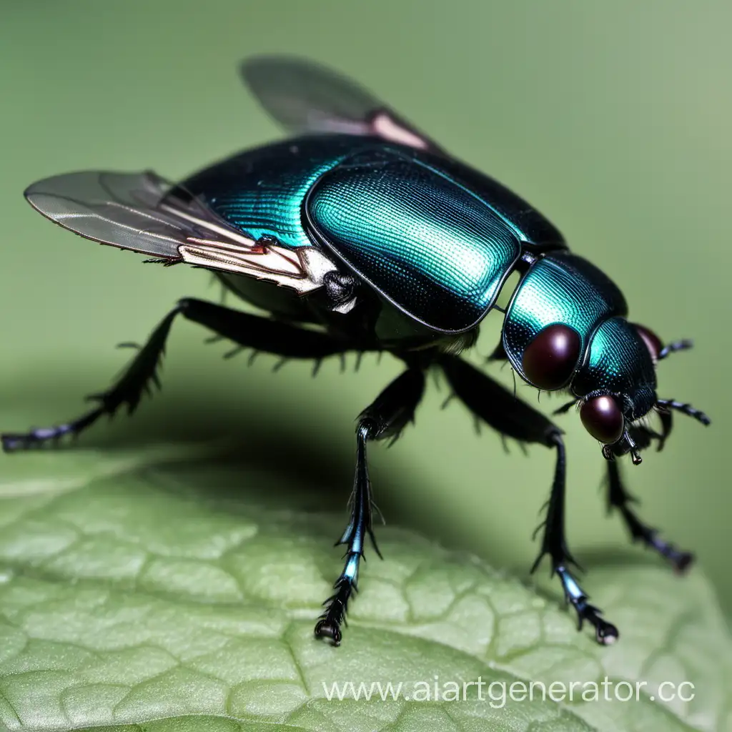 Enchanting-Flight-of-a-Jewel-Beetle-in-Lush-Garden
