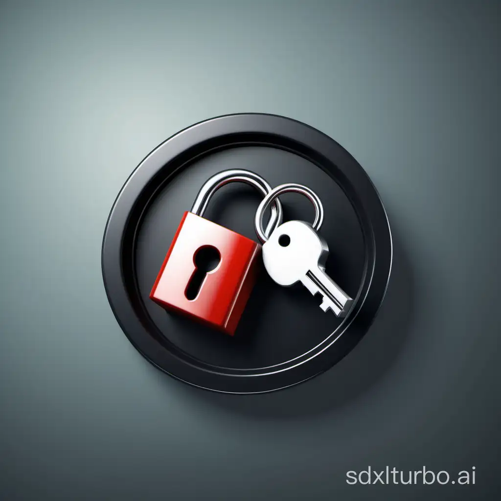 a realistic icon representing unlock action,3d