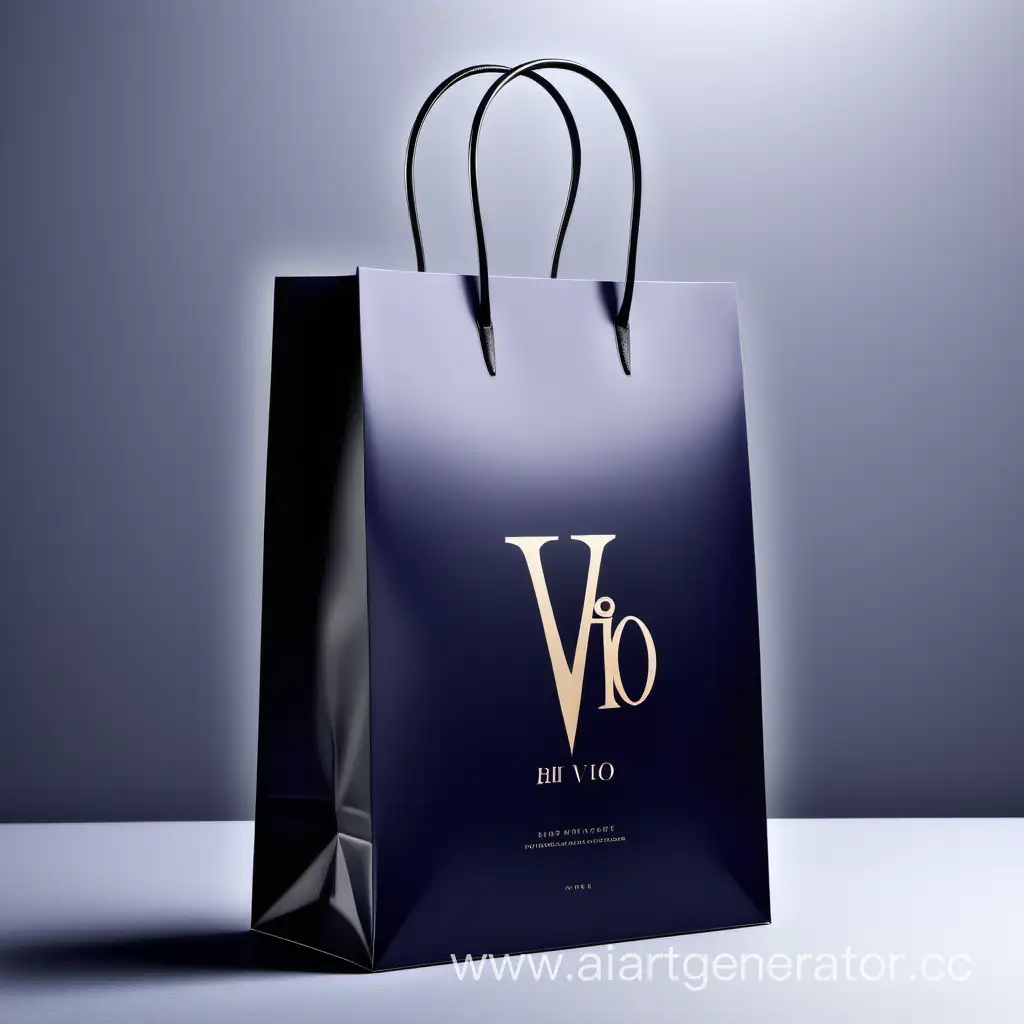 Gift Bag, Design, Elegant,Mature, Tasteful,Sophistication, VIO Logo, Harmonizes,Refined,Font Selection, Elegant Font, Mature Font, Brand Name, Slogan, Product Information, Sophisticated Typeface, Middle-aged Individuals, Brand Image, Audience Feedback,Simple style