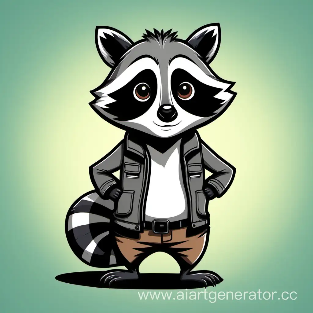 Playful-Cartoon-Raccoon-Illustration