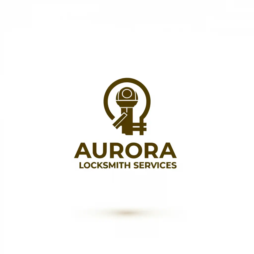 a logo design,with the text "Aurora Locksmith Services", main symbol:Locksmith,Moderate,clear background