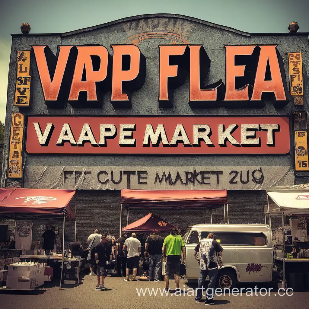 Diverse-Vape-Products-Showcased-at-Lively-Flea-Market