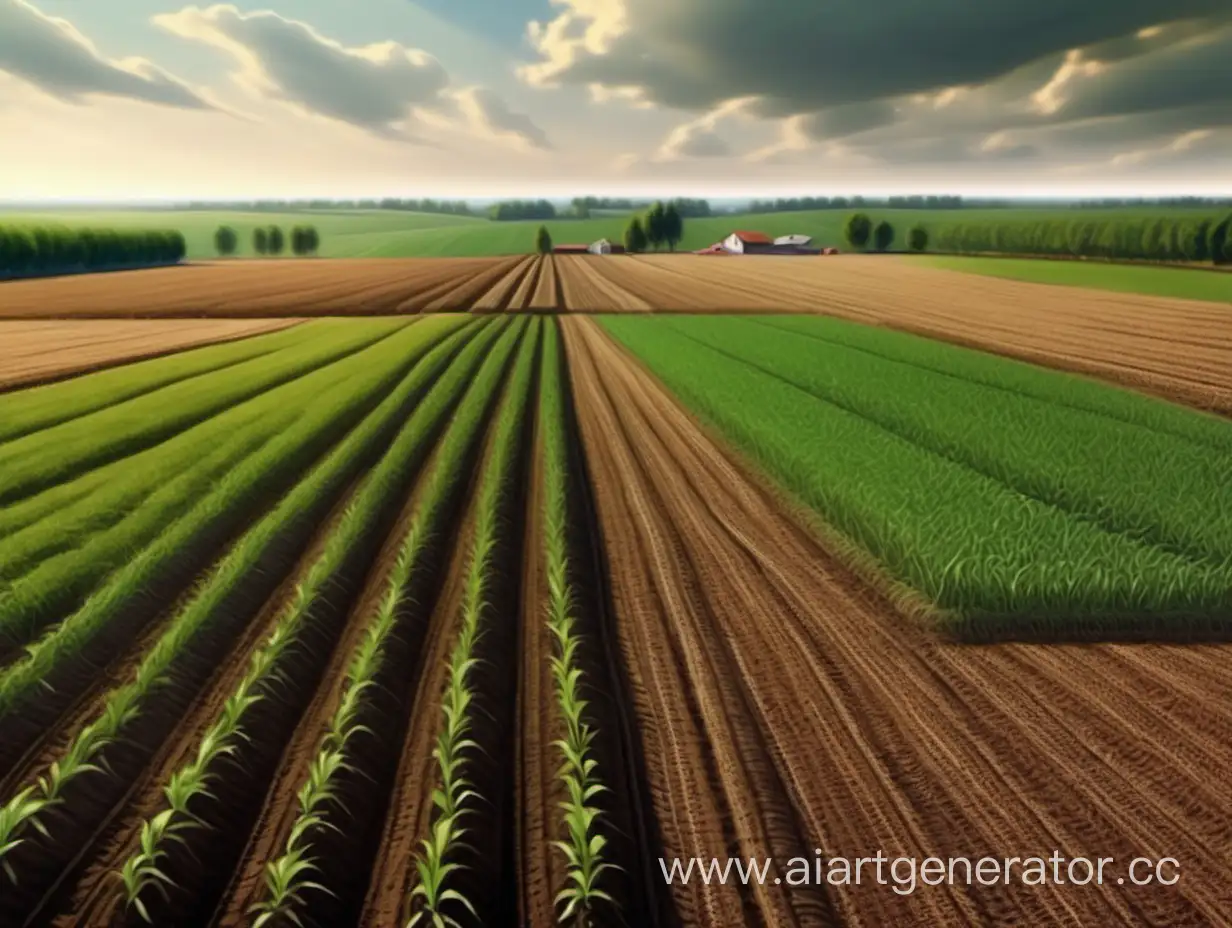 Realistic-Agriculture-Field-Landscape-with-Harvesting-Farmers