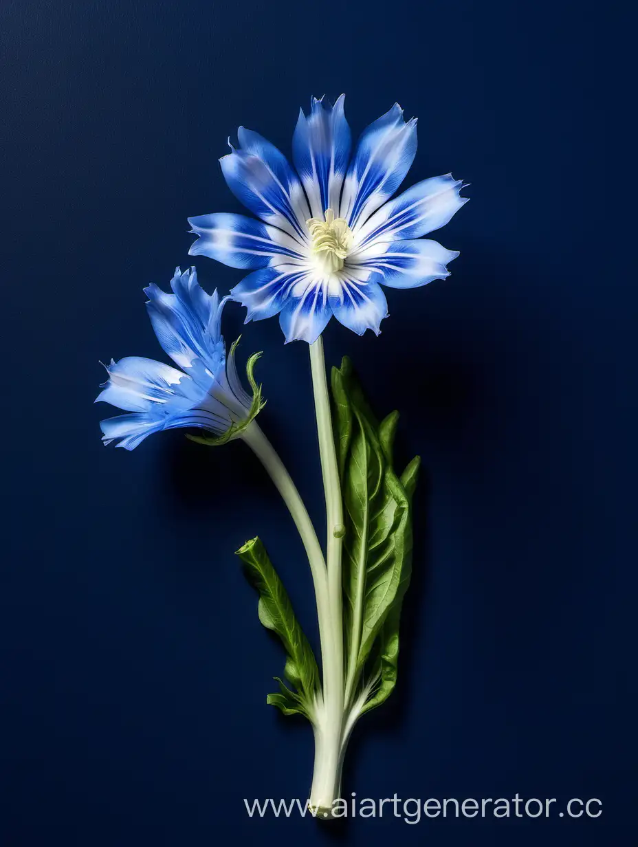 Elegant-Chicory-Flowers-on-Rich-Dark-Blue-Background