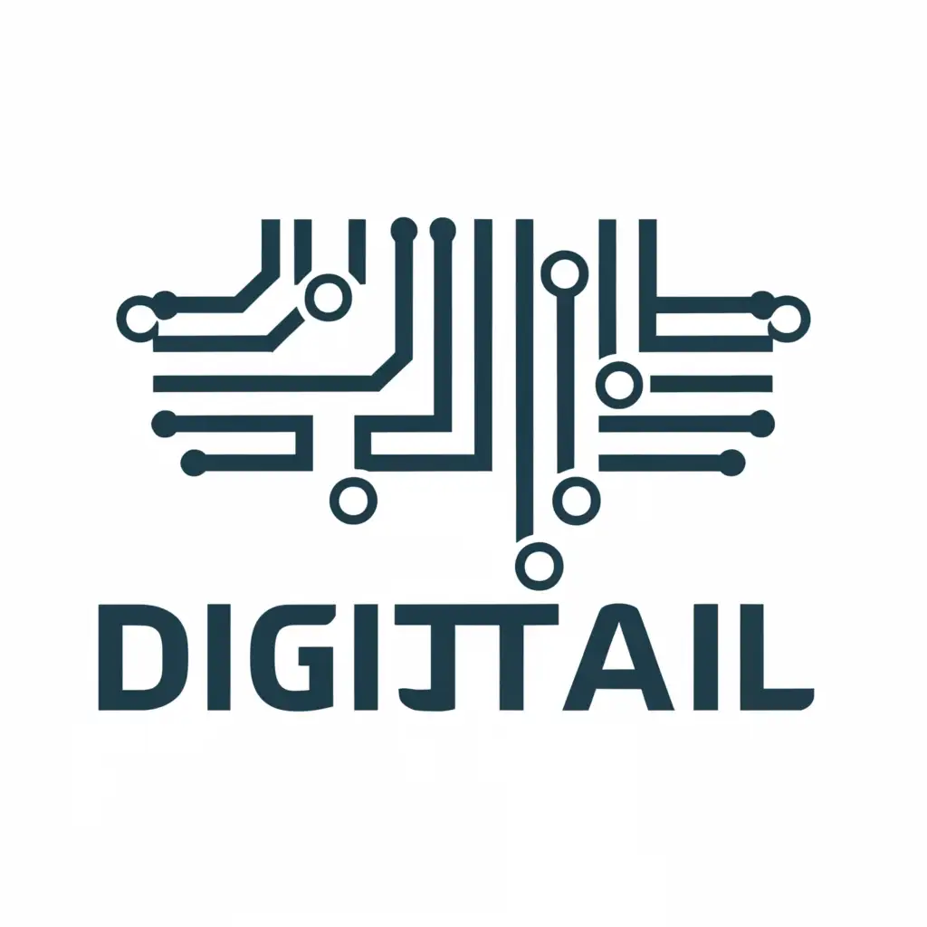 a logo design,with the text "digital", main symbol:print logo,complex,clear background