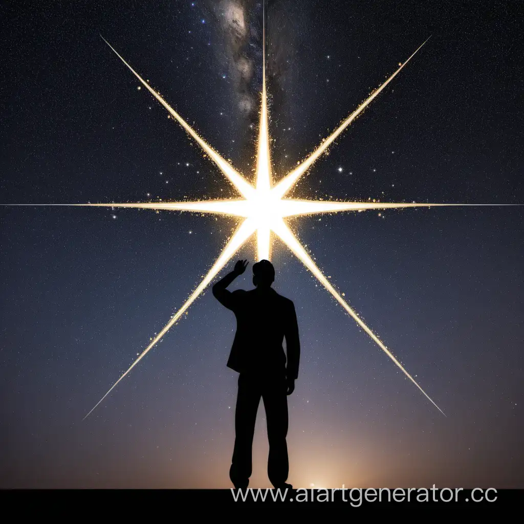 Contemplative-Man-Observing-Guiding-Star