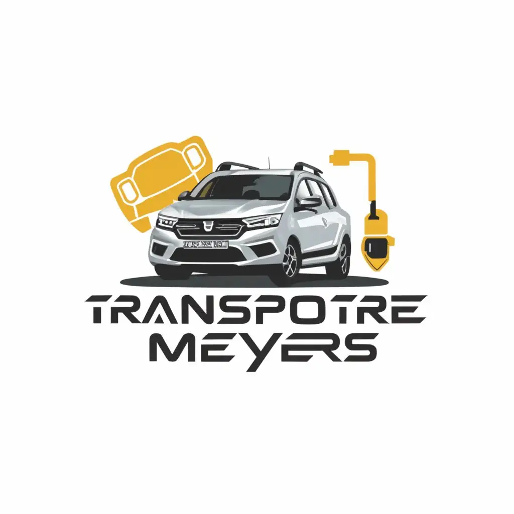 a logo design,with the text "trasnporte meyers", main symbol:special service duster dacia,complex,be used in Automotive industry,clear background