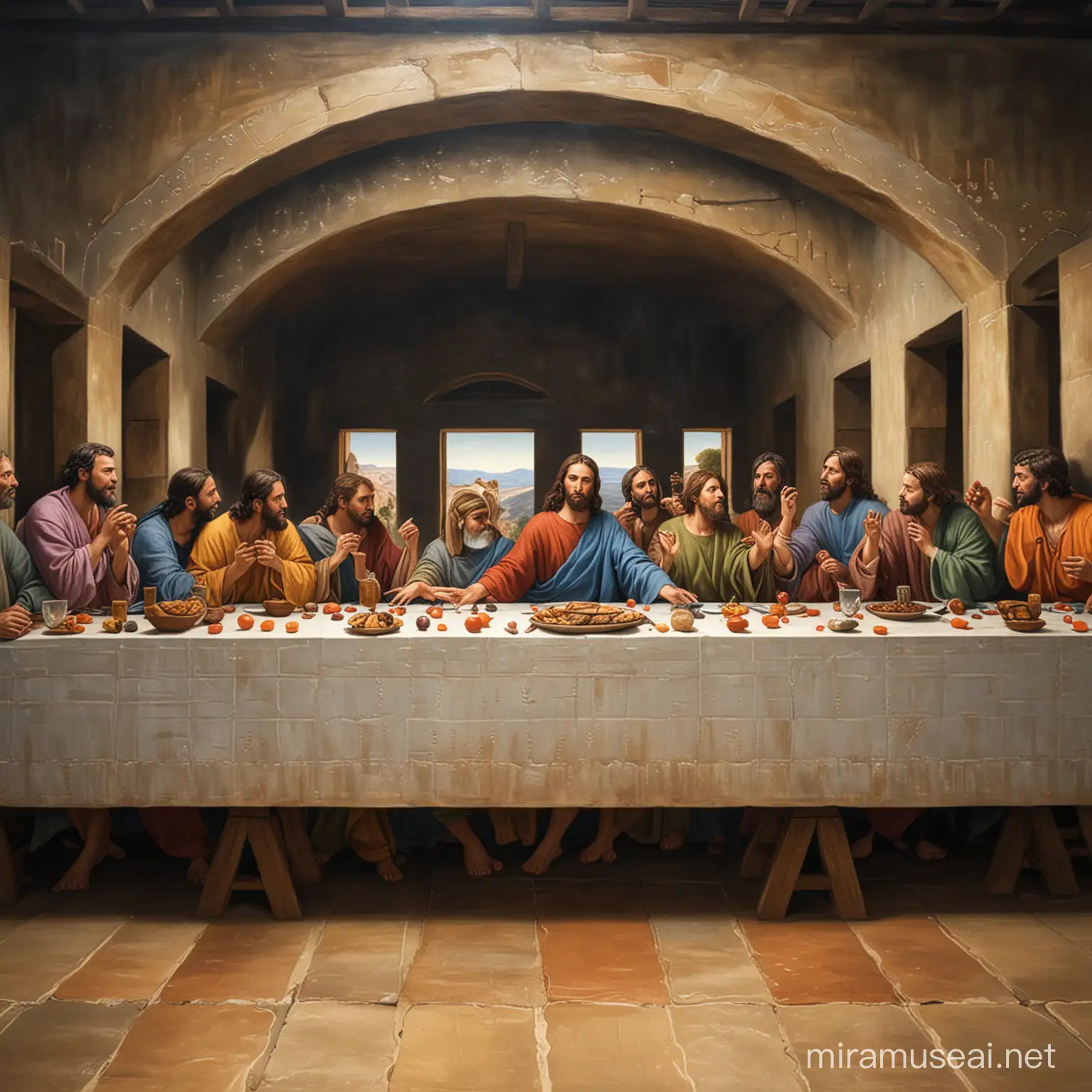 The last supper of Jesus Christ.