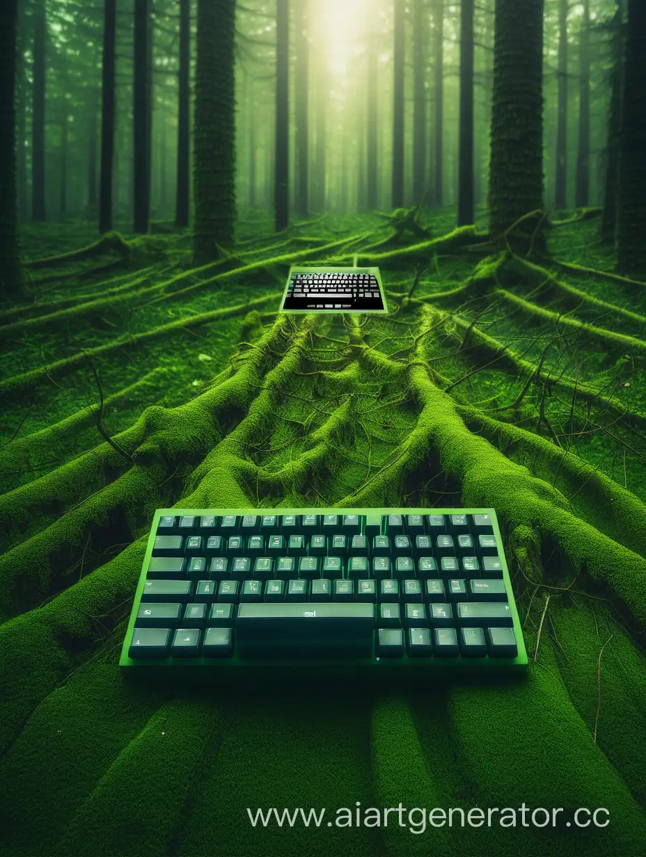 Enchanting-Forest-Keyboard-Natureinspired-Musical-Delight