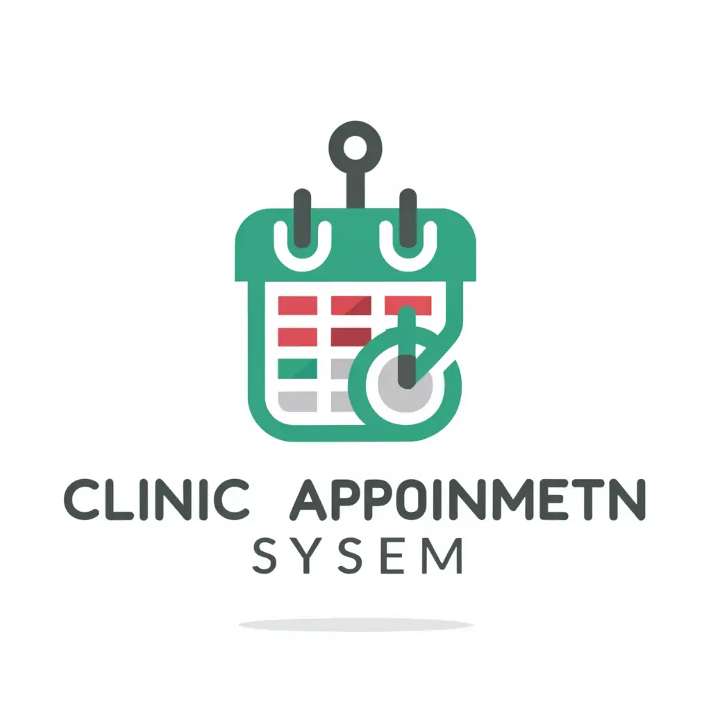a logo design,with the text "Clinic Appointment System", main symbol:clinic,Minimalistic,clear background