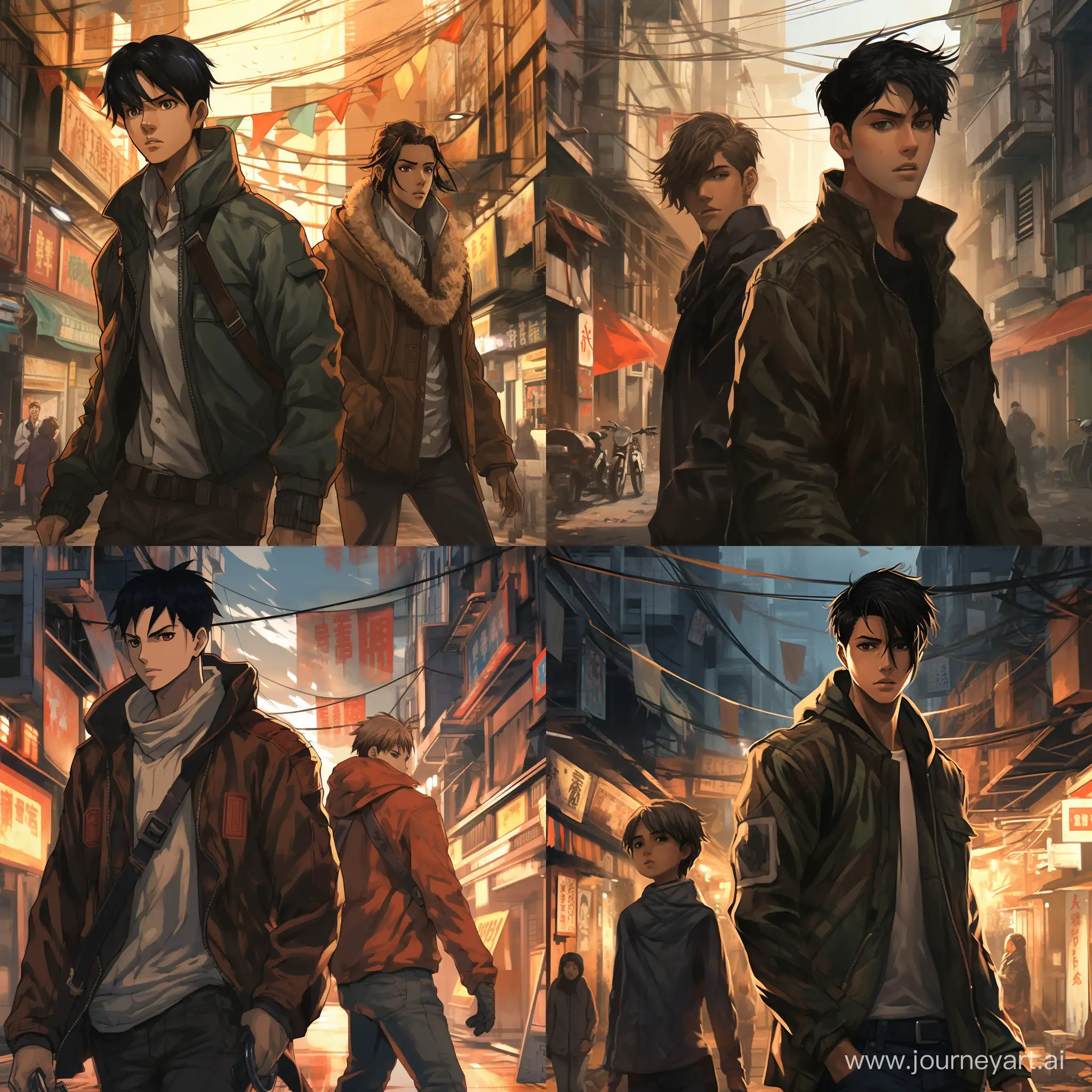 Levi-and-Zeke-Roaming-Tokyo-Streets-Attack-of-the-Titans-Future