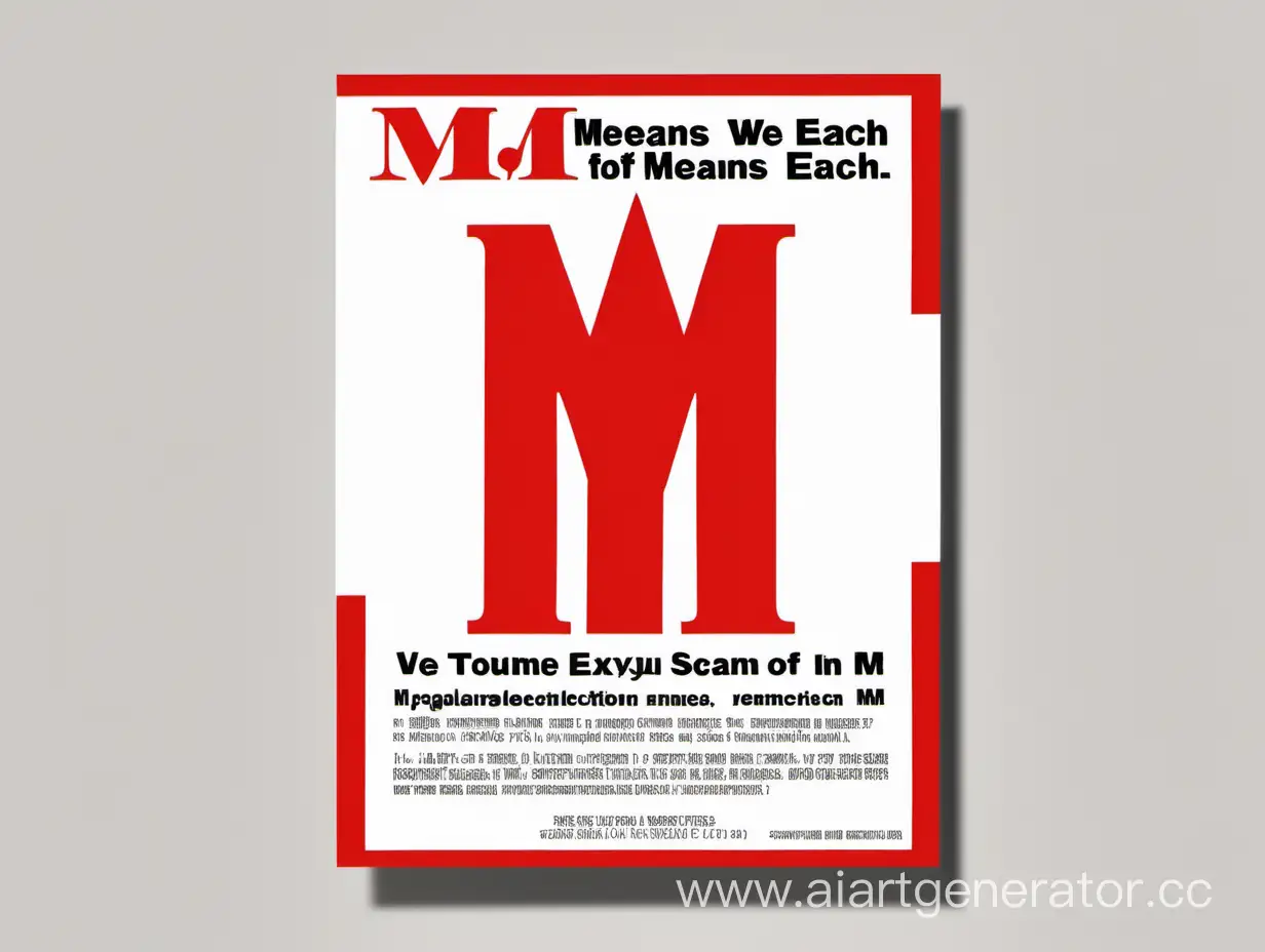 Rectangular-Election-Leaflet-with-Red-M-Symbol