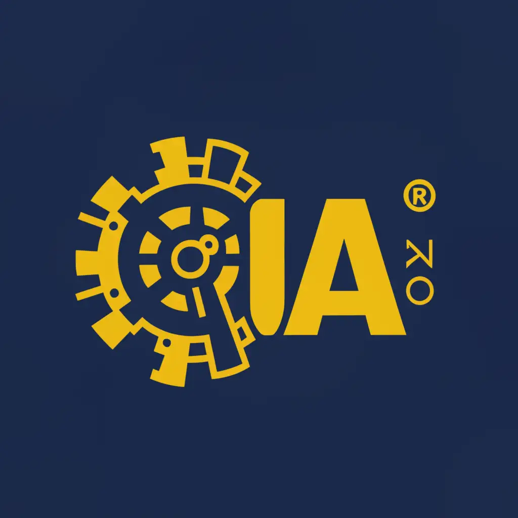 a logo design,with the text "OIA", main symbol:Make a logo with a factory connected to the rest of the world, the logo name is yellow,Moderate,clear background