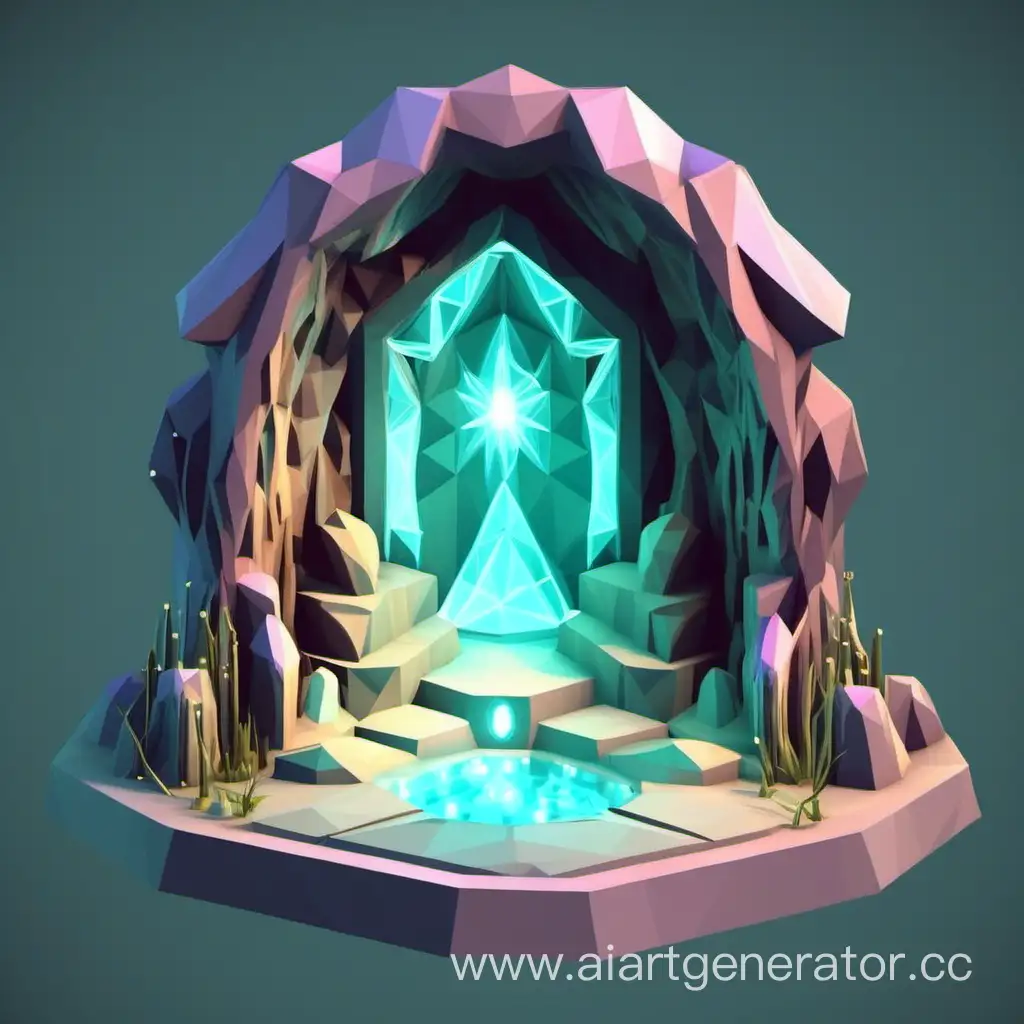 low poly mystical portal