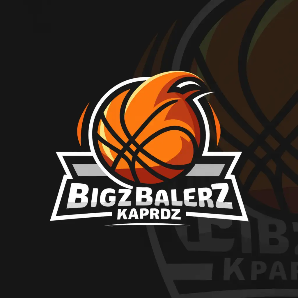 a logo design,with the text "BIGZ  baller KAPARDZ", main symbol:basketball,Moderate,clear background