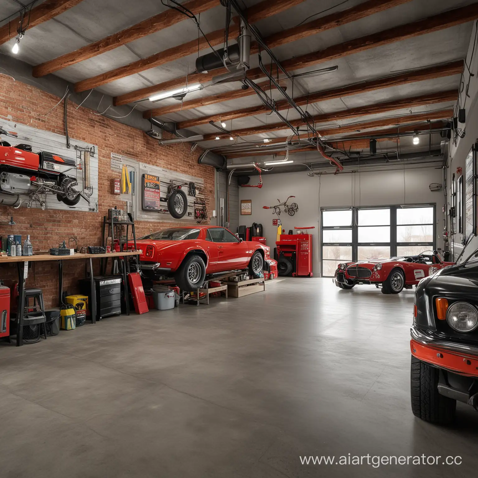Rough-Car-Loft-Garage-with-Vintage-Auto-Parts