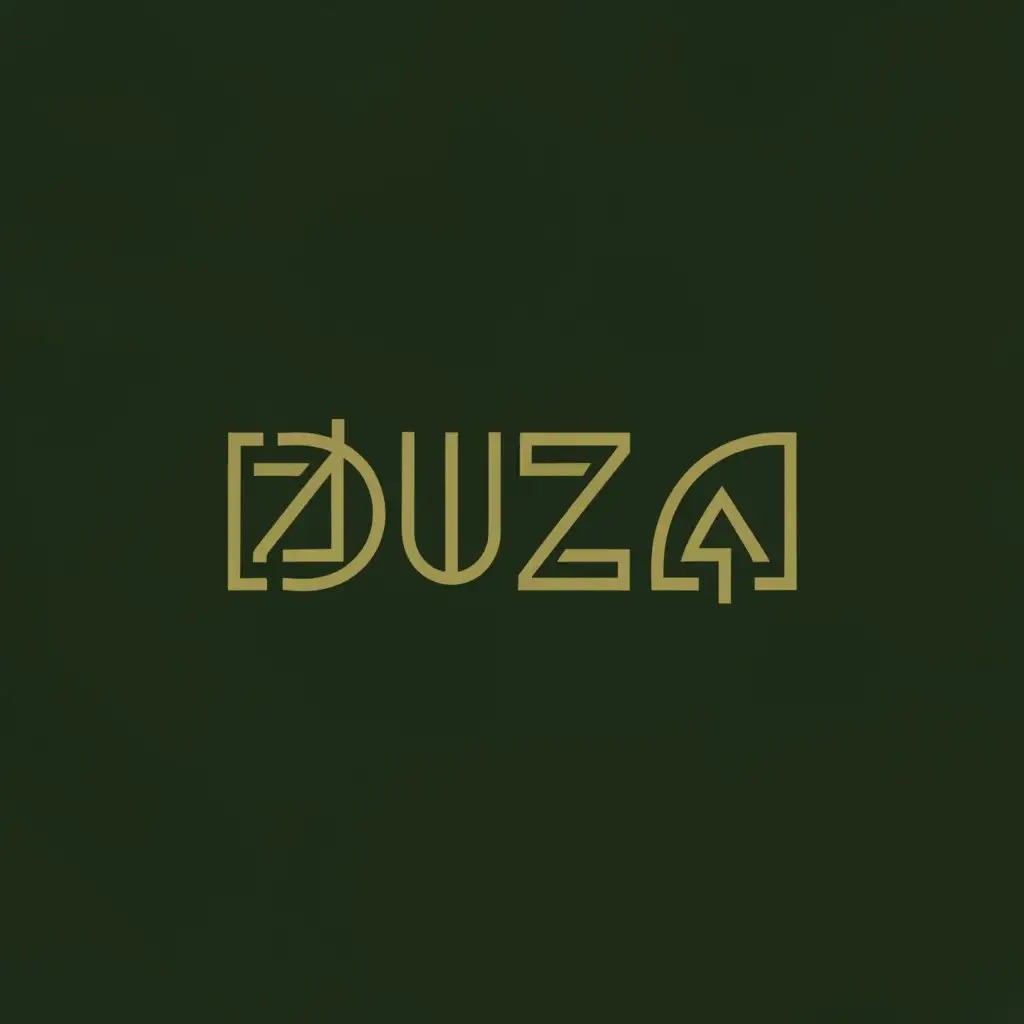 a logo design,with the text "Duza", main symbol:Green greek,Moderate,be used in Entertainment industry,clear background