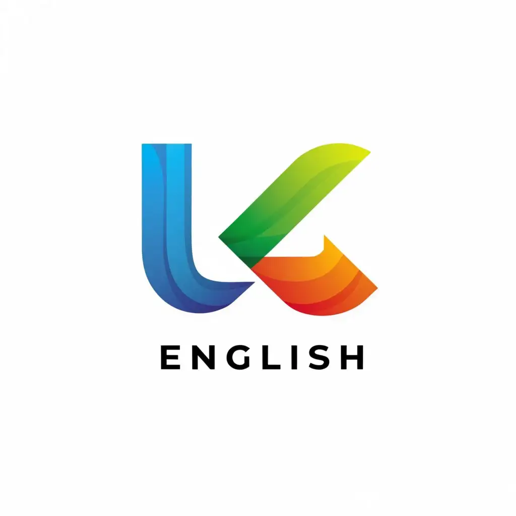 a logo design,with the text "KI english", main symbol:Ki english,Minimalistic,be used in Education industry,clear background