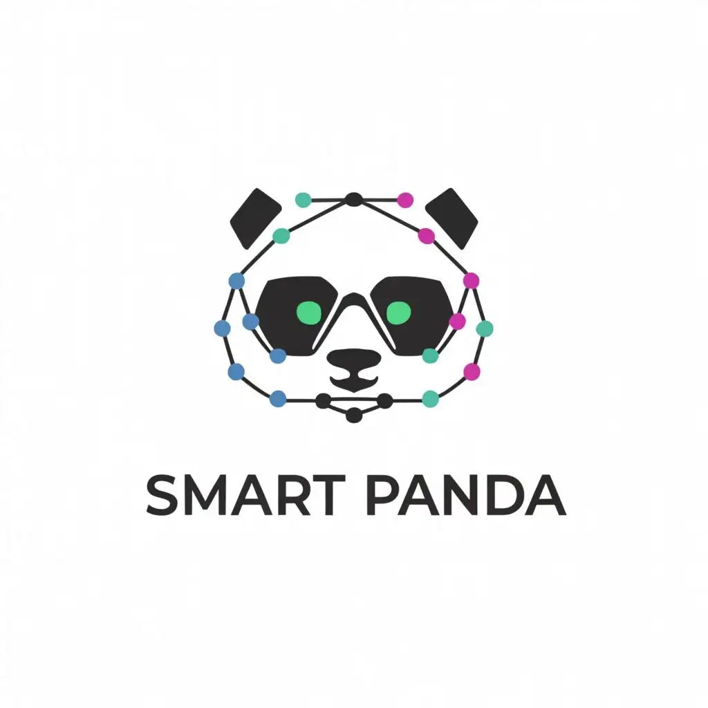 a logo design,with the text "smart panda", main symbol:panda,Minimalistic,be used in Technology industry,clear background