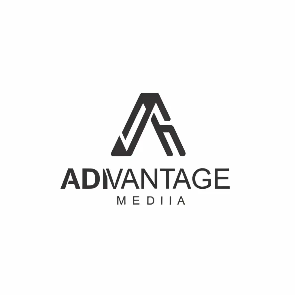 a logo design,with the text "AdVantage Media", main symbol:A,Moderate,clear background