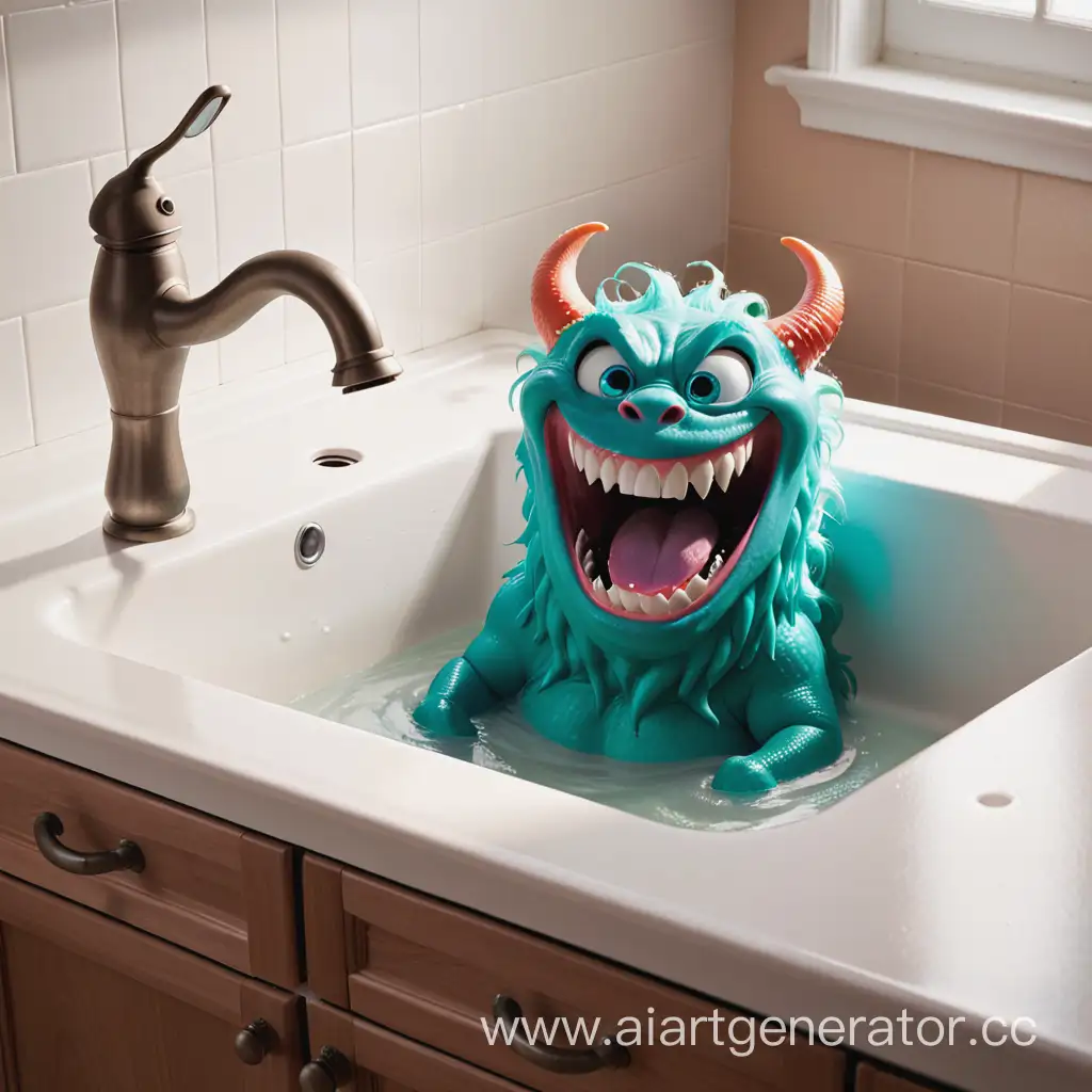 Sink-Blockage-with-Mirthful-Monster