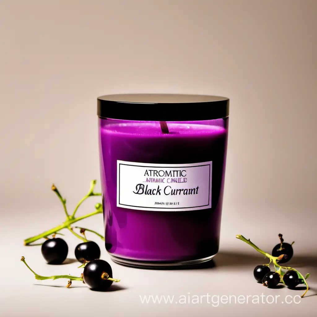 Glass-Jar-Candle-with-Black-Currant-Aroma-Aromatic-Home-Fragrance