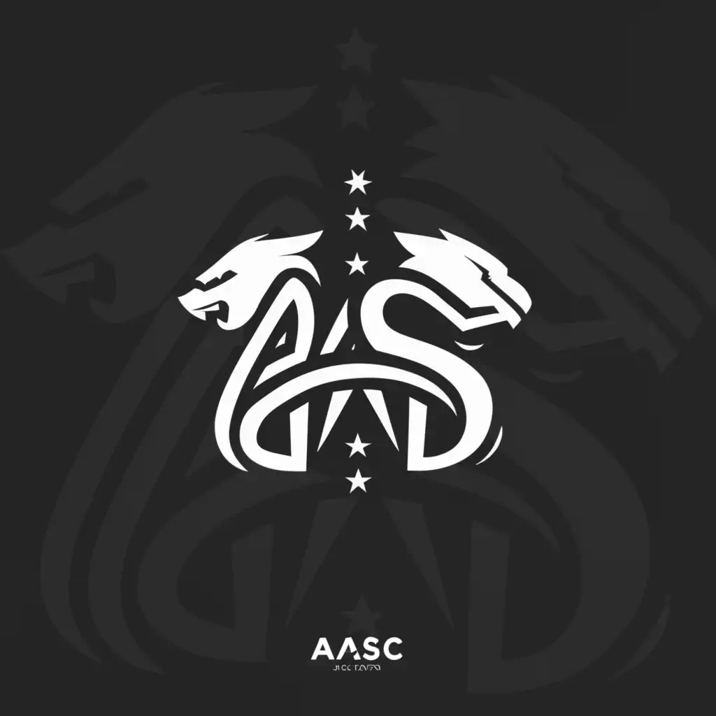 a logo design,with the text "AASC", main symbol:serpent-dragon-étoile,Moderate,be used in Events industry,clear background