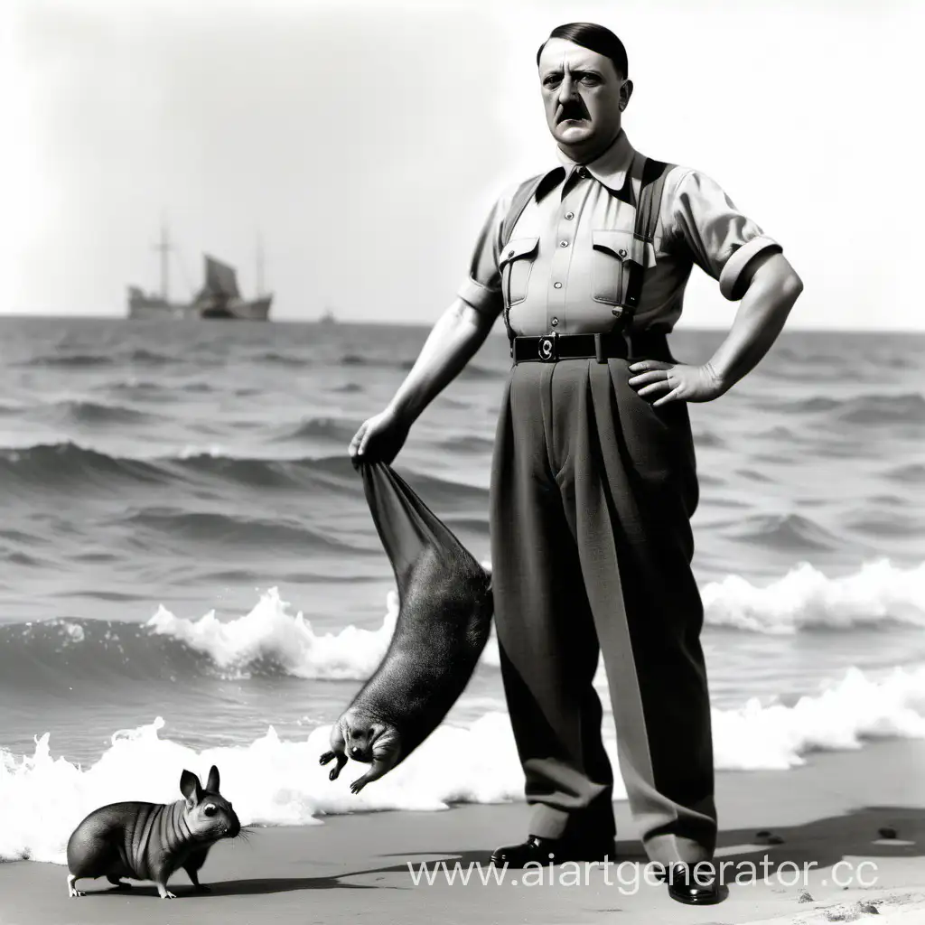 Hitler-Spreading-the-Sea-in-Front-of-a-Chinchilla-with-Enormous-Pants