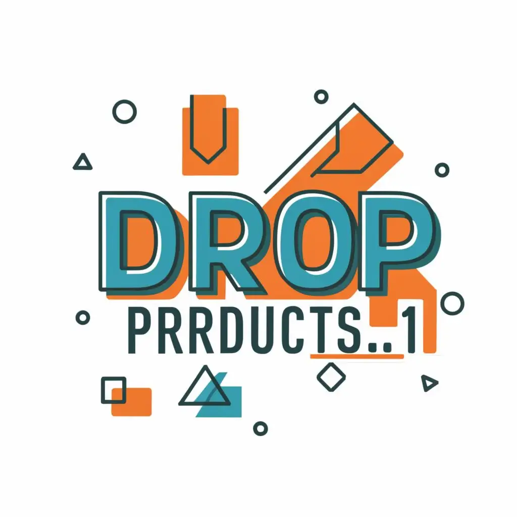 logo, trending, with the text "Drop.products.1", typography, be used in Retail industry