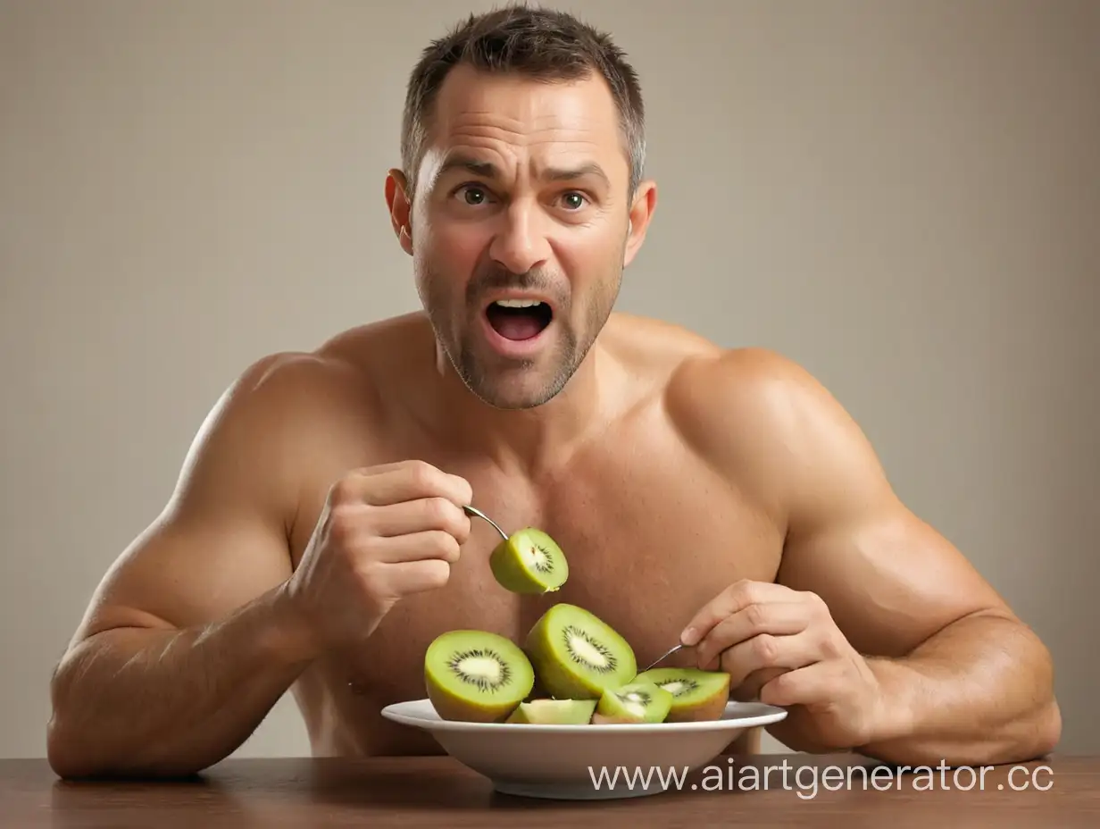 Healthy-MiddleAged-Man-Enjoying-Fresh-Kiwi-Fruit